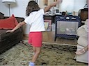 Dando una presentación de baile